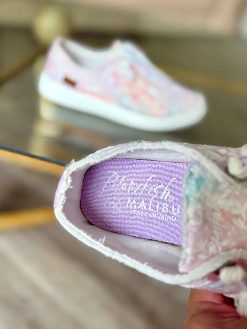 Blowfish Malibu Kids Pastel Floral Slip-On Sneakers - Pink & Lavender